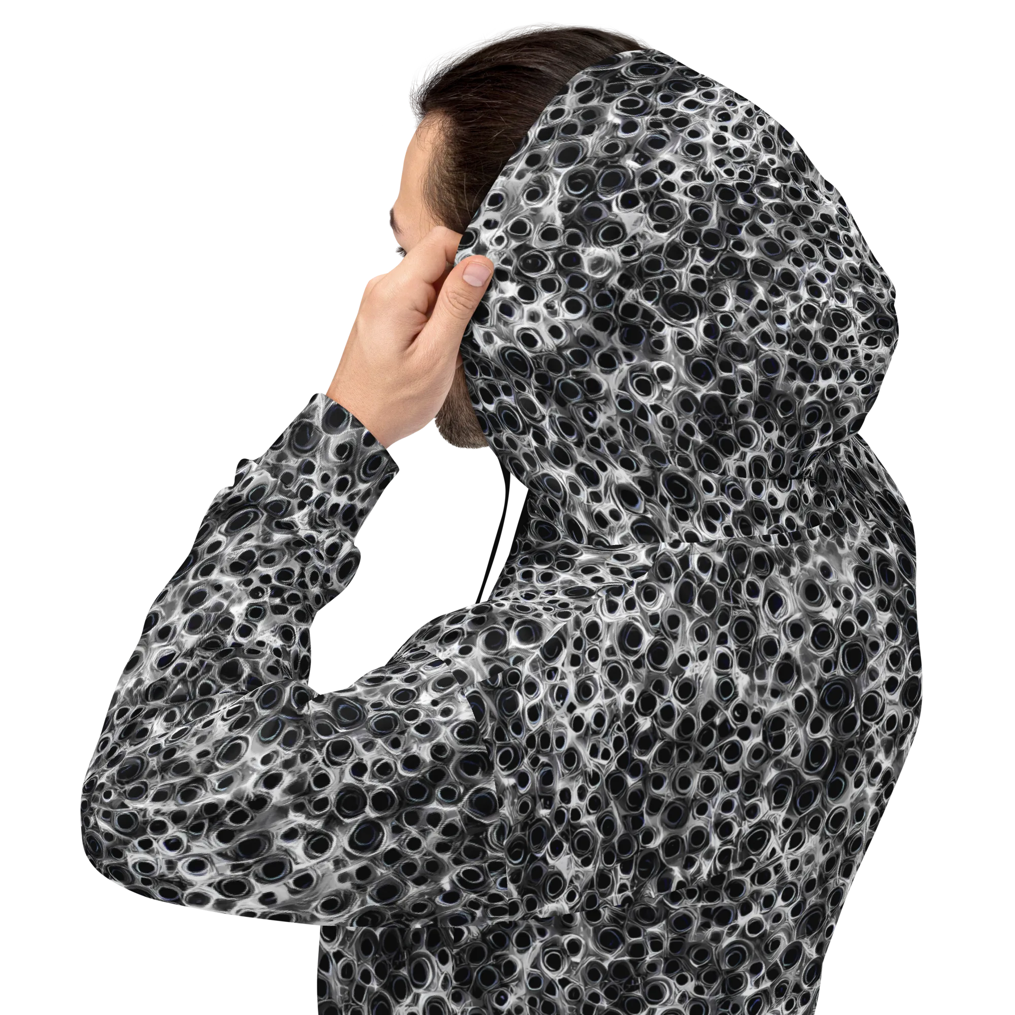Liquid Metal Maze on Hoodie — Back