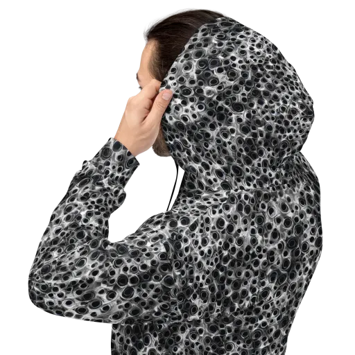 Liquid Metal Maze on a Hoodie