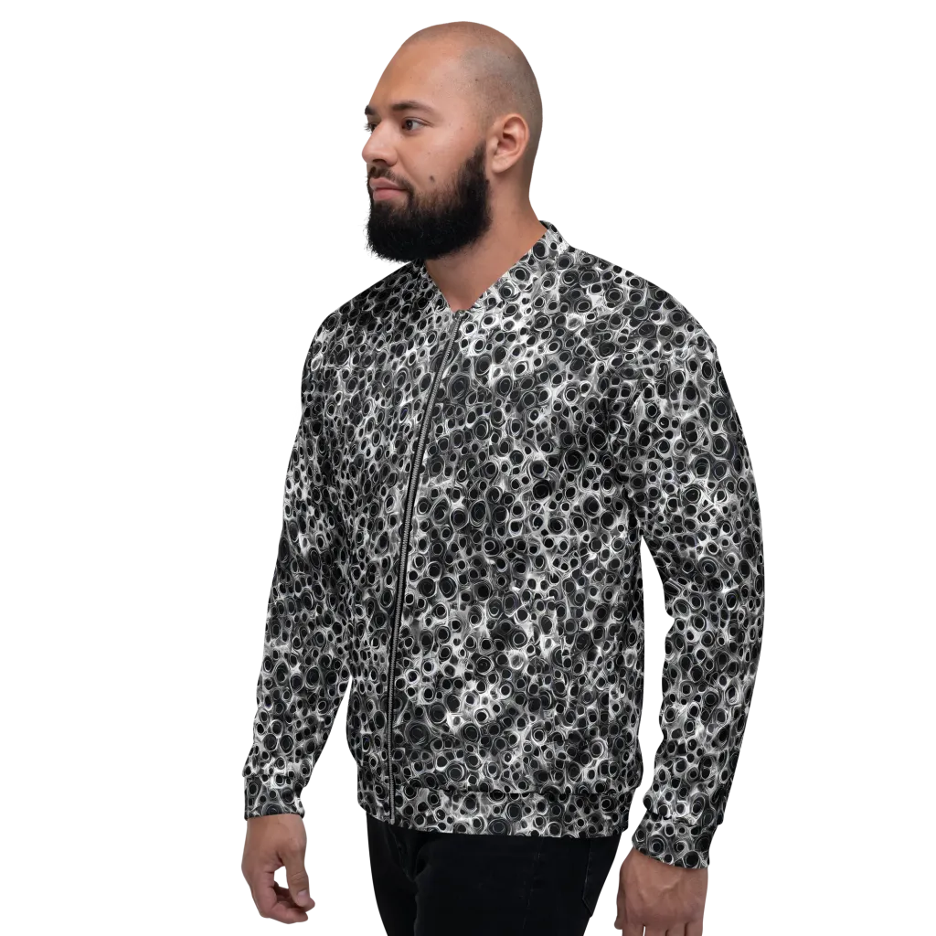 Liquid Metal Maze on Bomber Jacket — Left