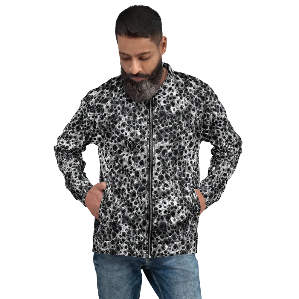Liquid Metal Maze on Bomber Jacket — Front