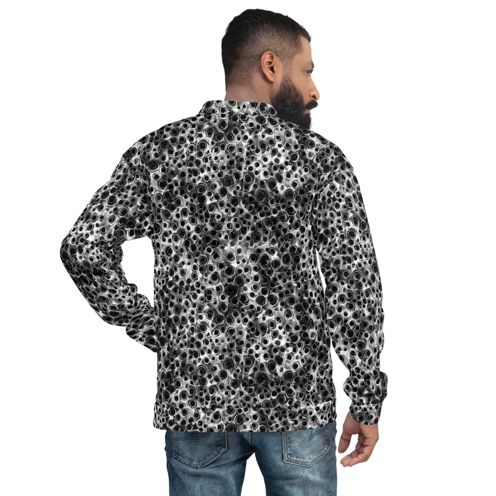 Liquid Metal Maze on Bomber Jacket — Back