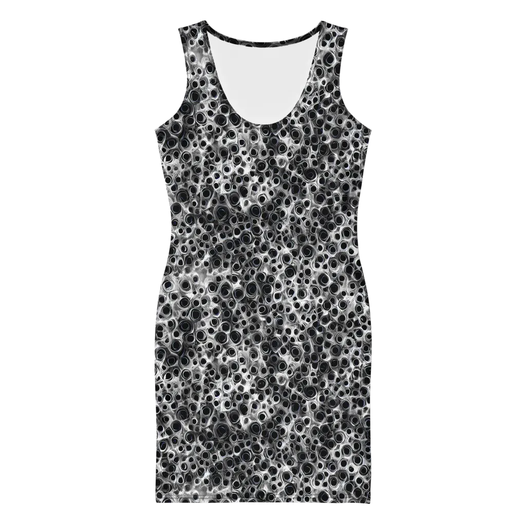 Liquid Metal Maze on Bodycon Dress — Front