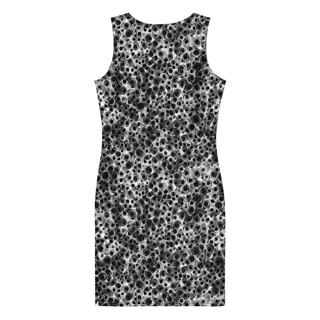 Liquid Metal Maze on Bodycon Dress — Back