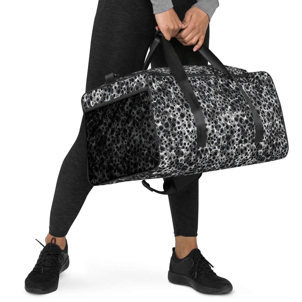 Liquid Metal Maze on Duffle Bag — Right Front
