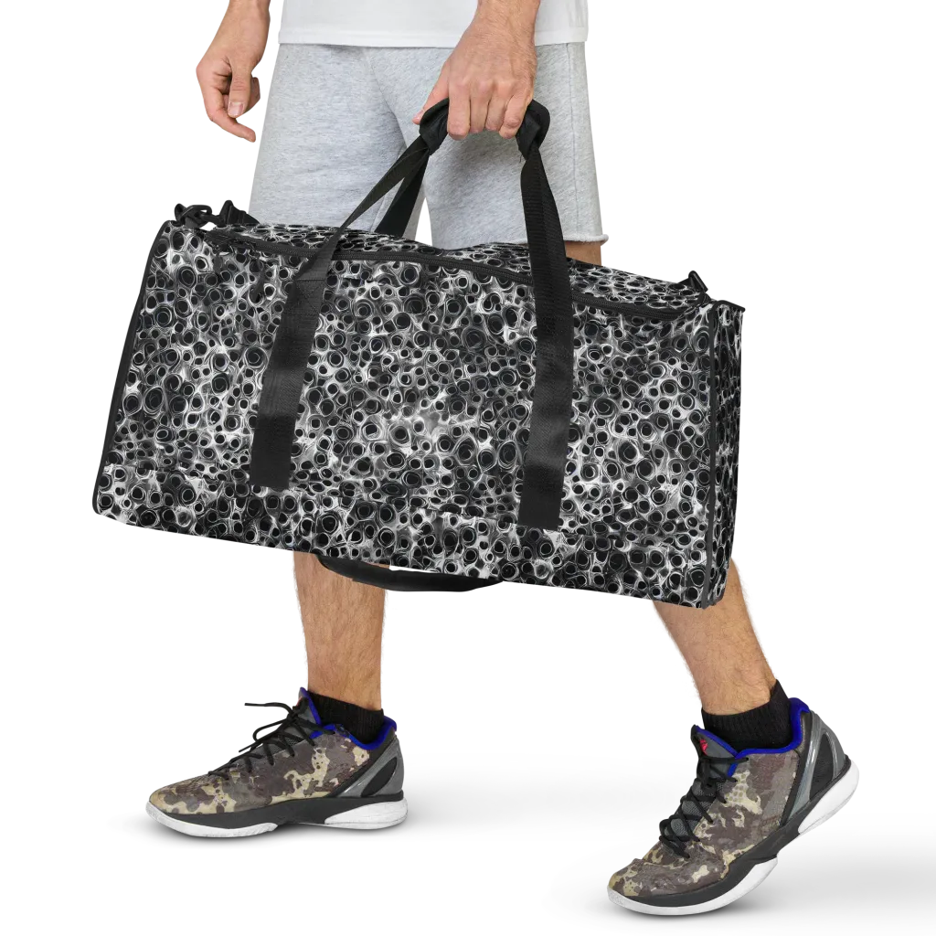 Liquid Metal Maze on Duffle Bag — Front