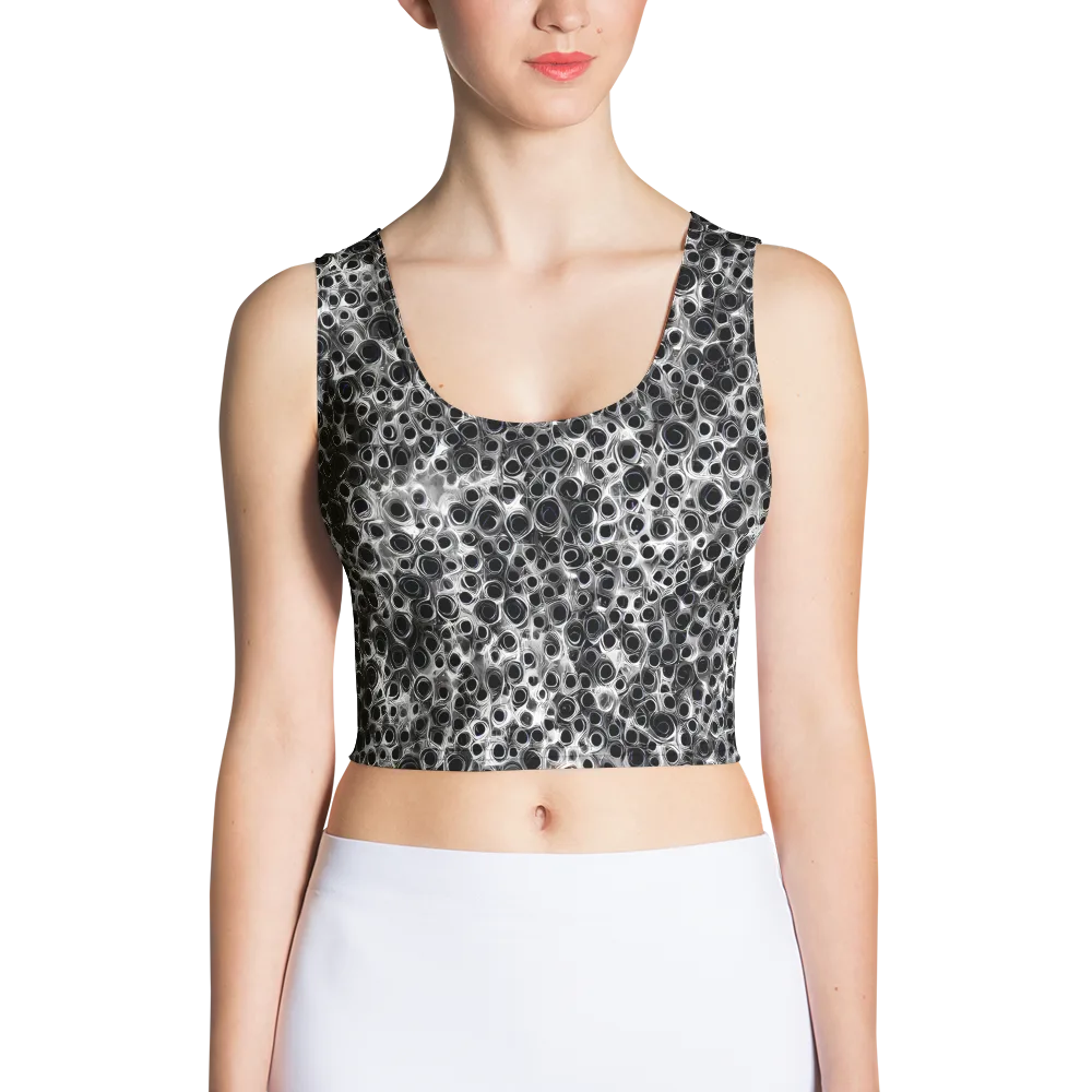 Liquid Metal Maze on Crop Top — Front