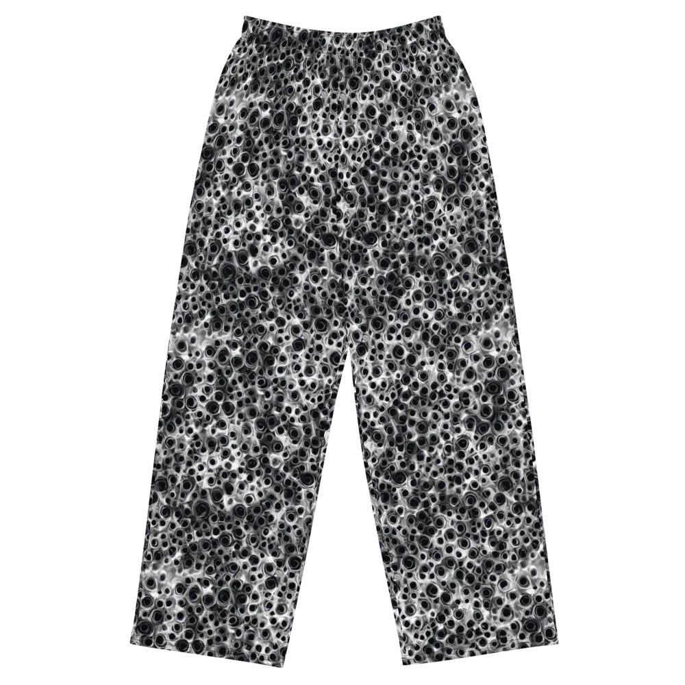 Liquid Metal Maze on Wide-Leg Pants — Front