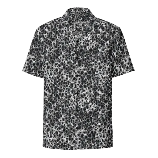Liquid Metal Maze on a Button Shirt