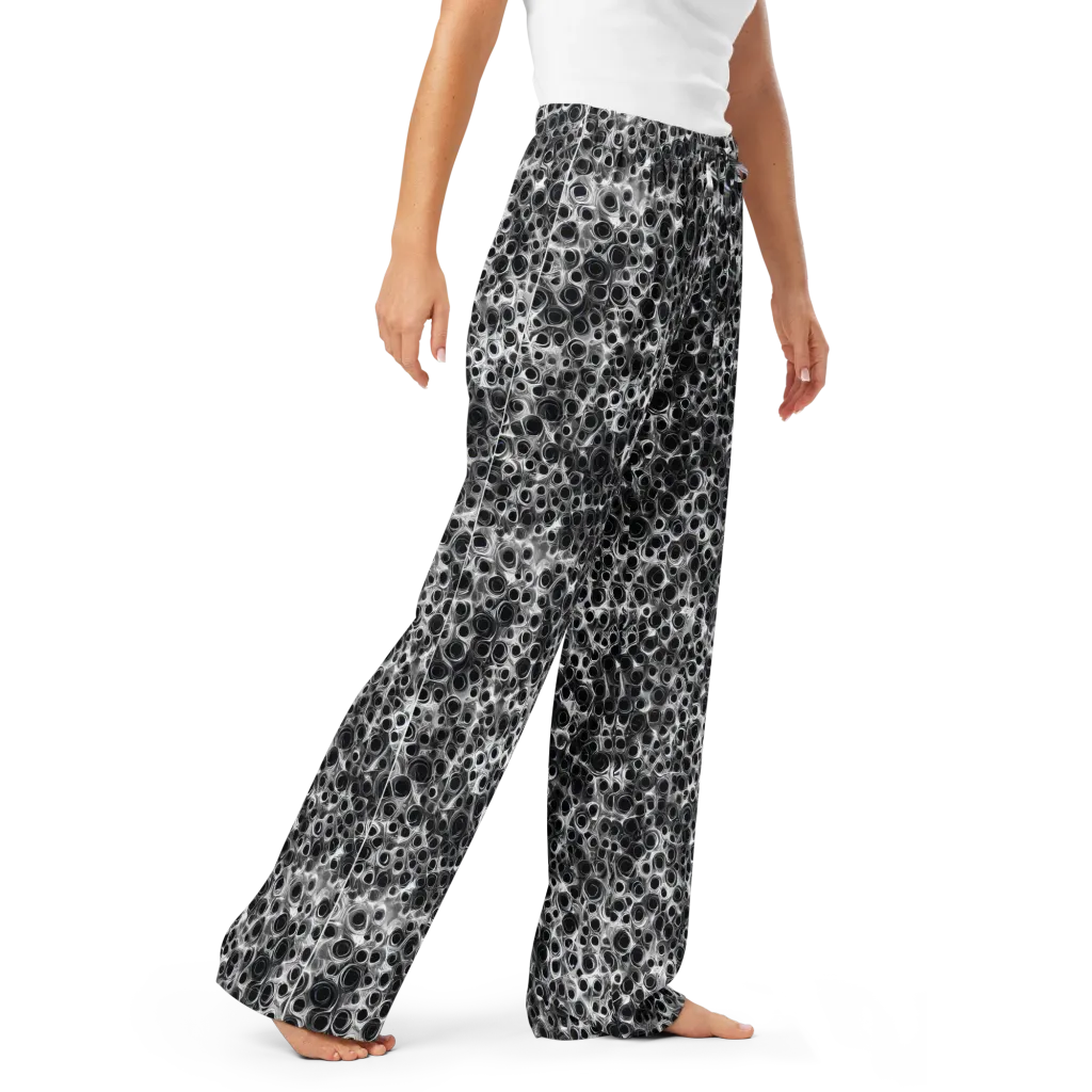 Liquid Metal Maze on Women's Pajama Pants — Right Front