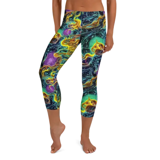 Iridescent Tempest on a Capri Leggings