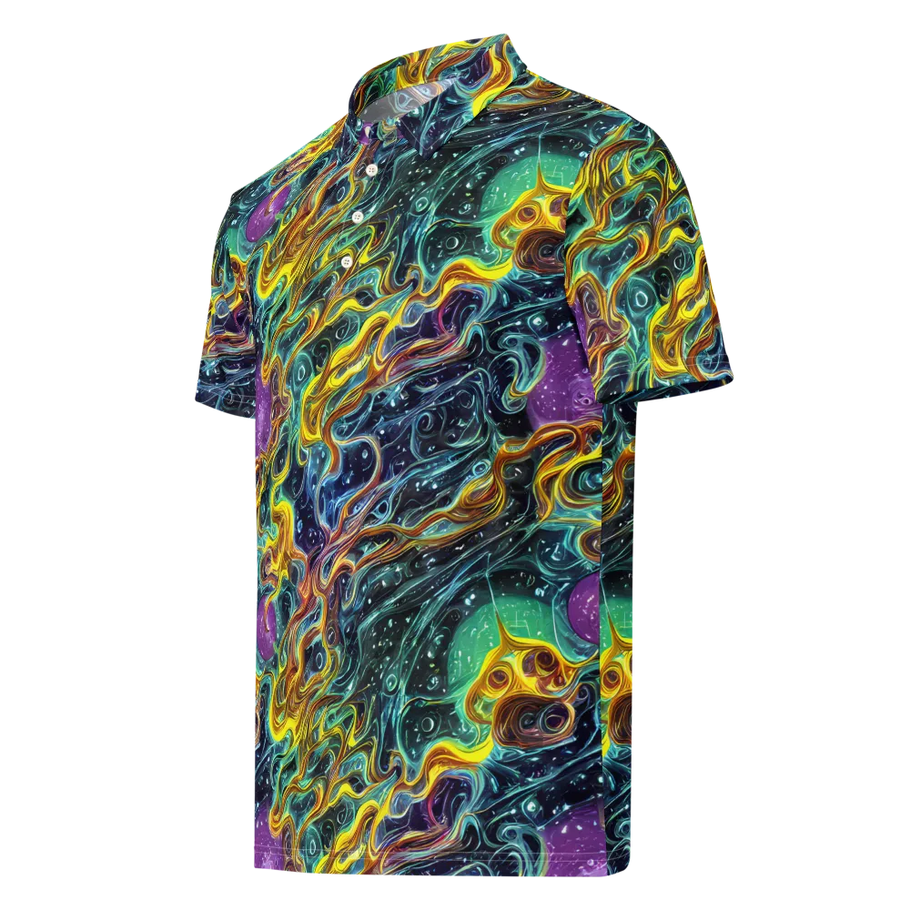Iridescent Tempest on Men's Slim Fit Polo Shirt — Left Front