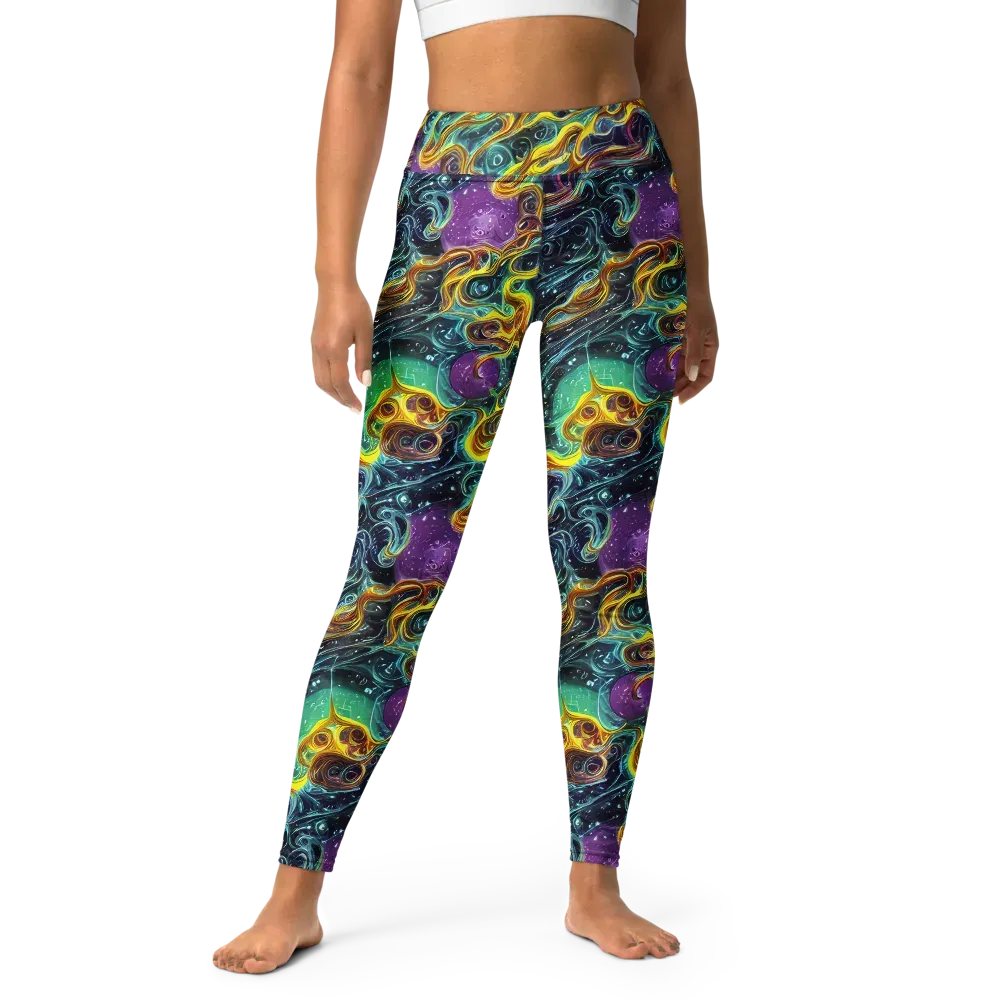 Iridescent Tempest on Yoga Leggings — Front