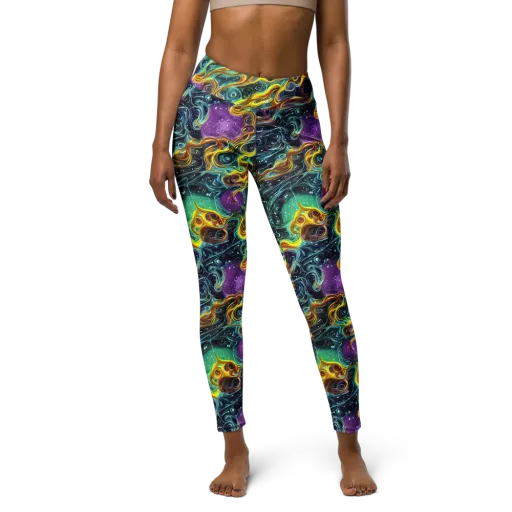 Iridescent Tempest on a Yoga Leggings