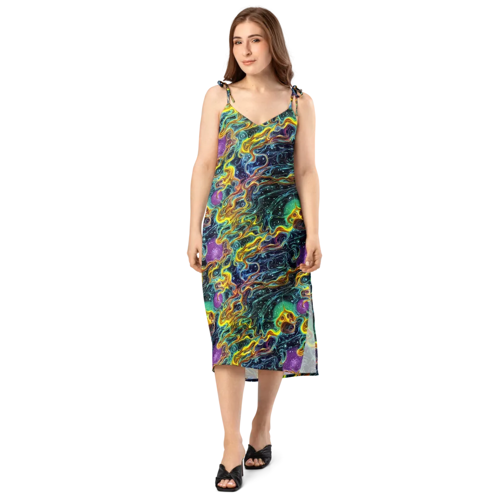 Iridescent Tempest on Slip Dress — Front