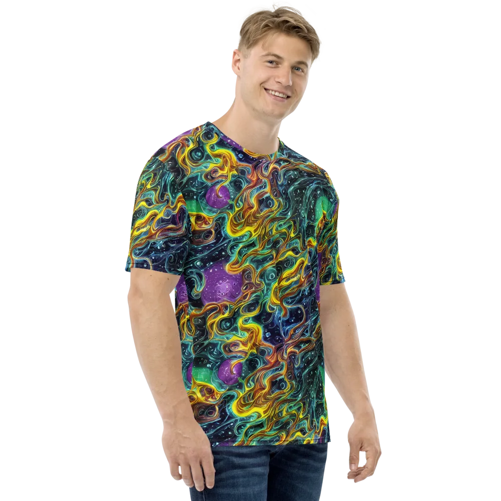Iridescent Tempest on Men's Crew Neck T-Shirt — Right