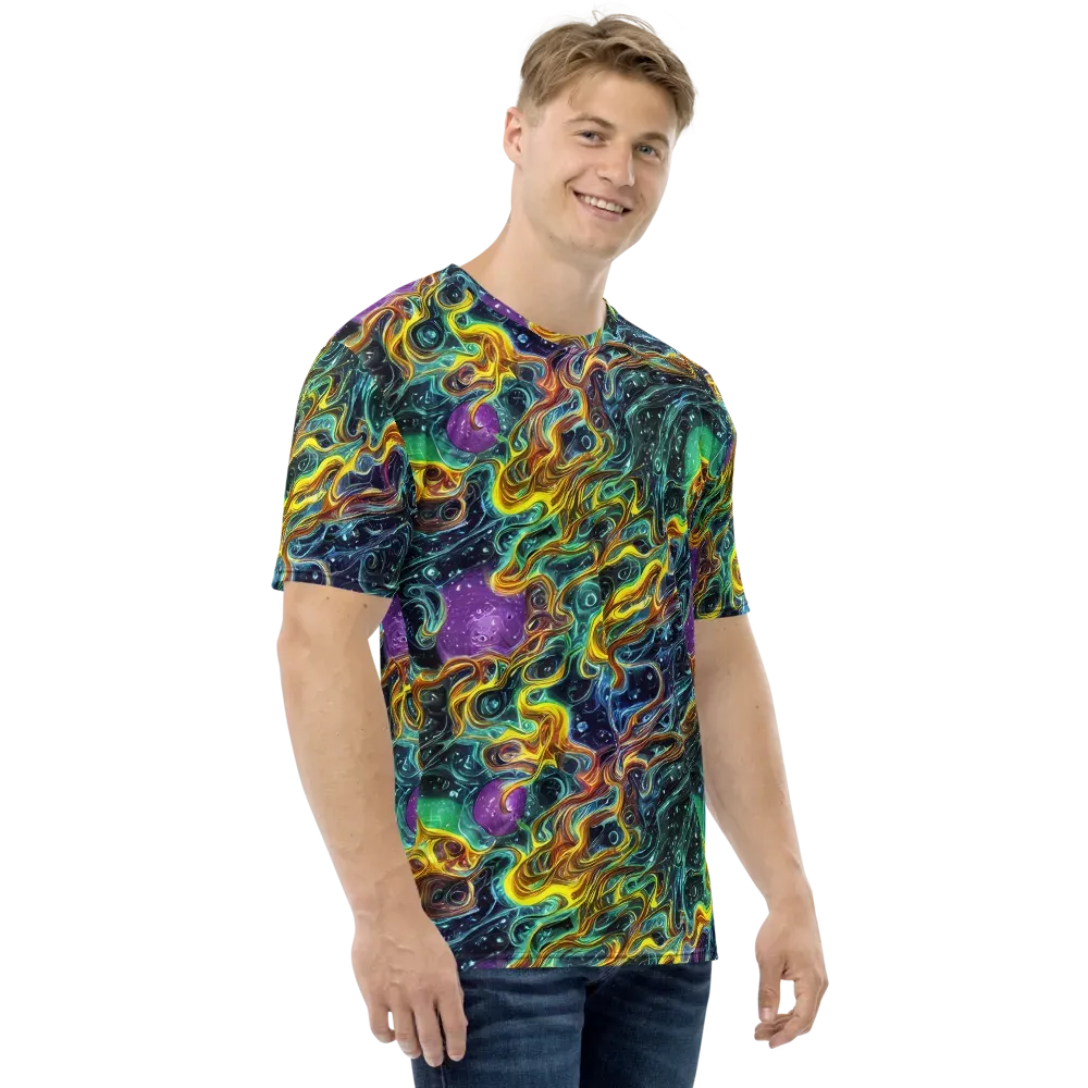 Iridescent Tempest on Men's Crew Neck T-Shirt — Right