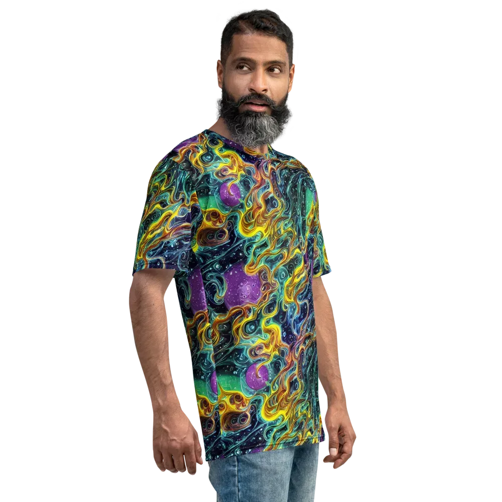 Iridescent Tempest on Men's Crew Neck T-Shirt — Right
