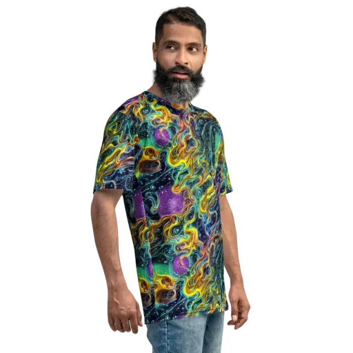 Iridescent Tempest on a Men's Crew Neck T-Shirt
