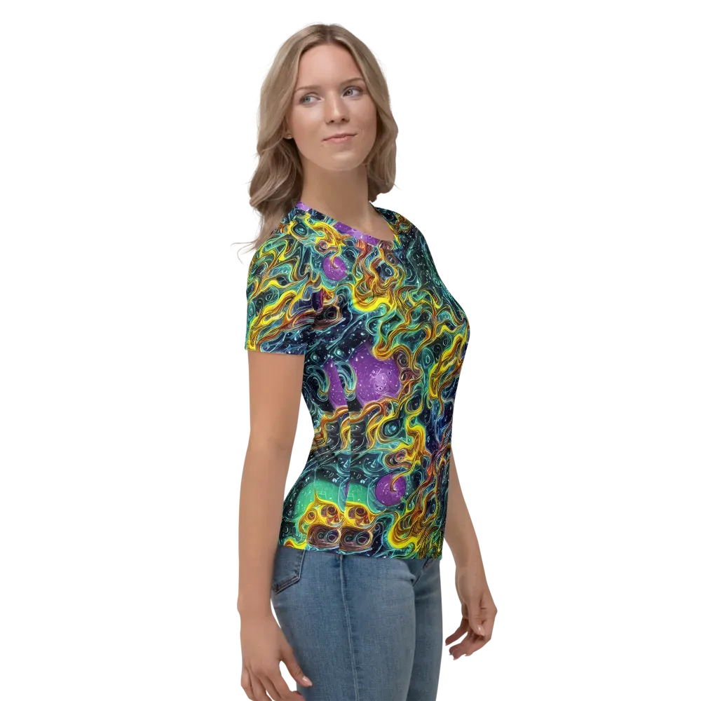 Iridescent Tempest on Women's Crew Neck T-Shirt — Right