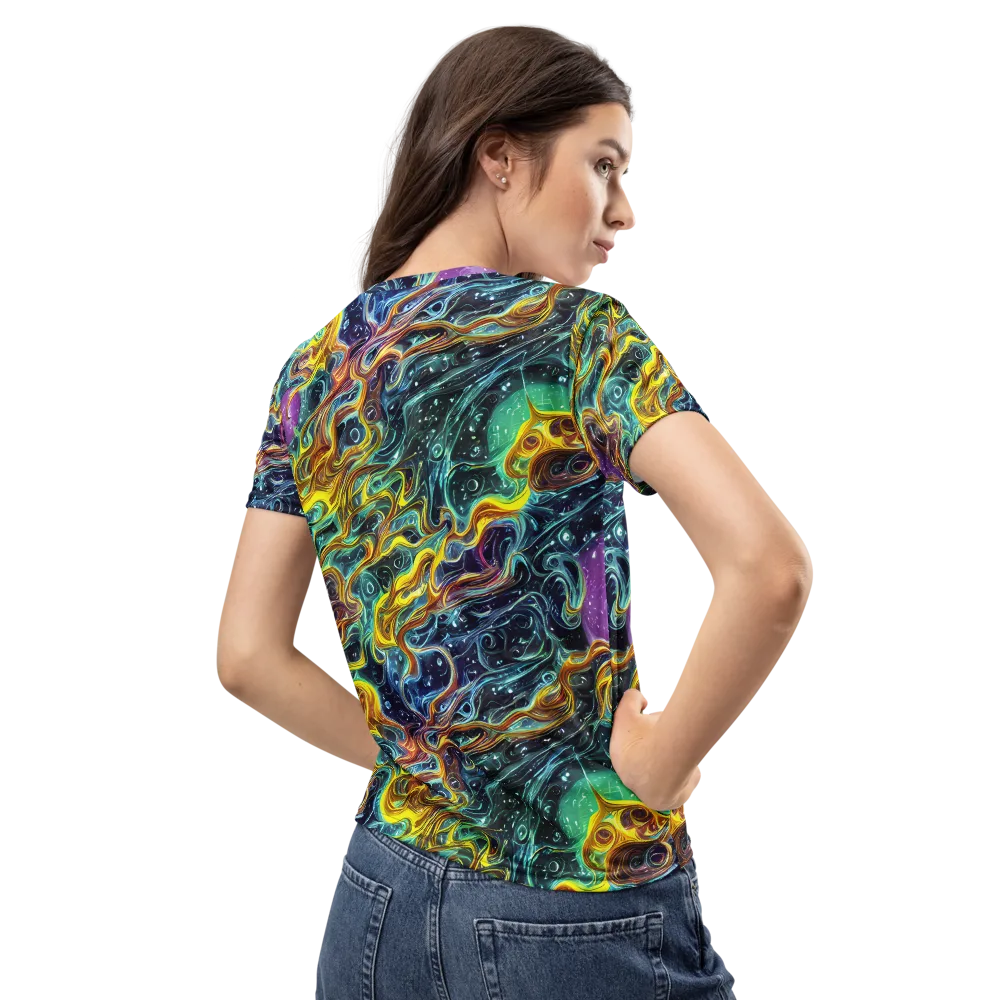 Iridescent Tempest on Women's Crew Neck T-Shirt — Back