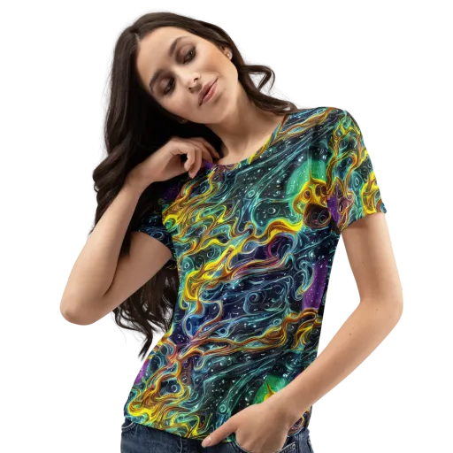 Iridescent Tempest on a Women's Crew Neck T-Shirt