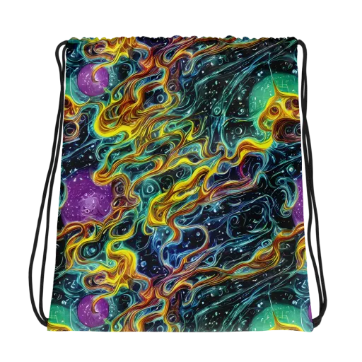 Iridescent Tempest on a Drawstring Bag