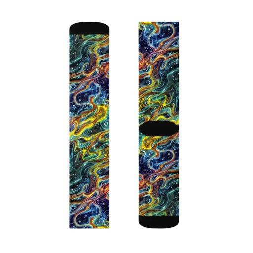 Iridescent Tempest on a Socks