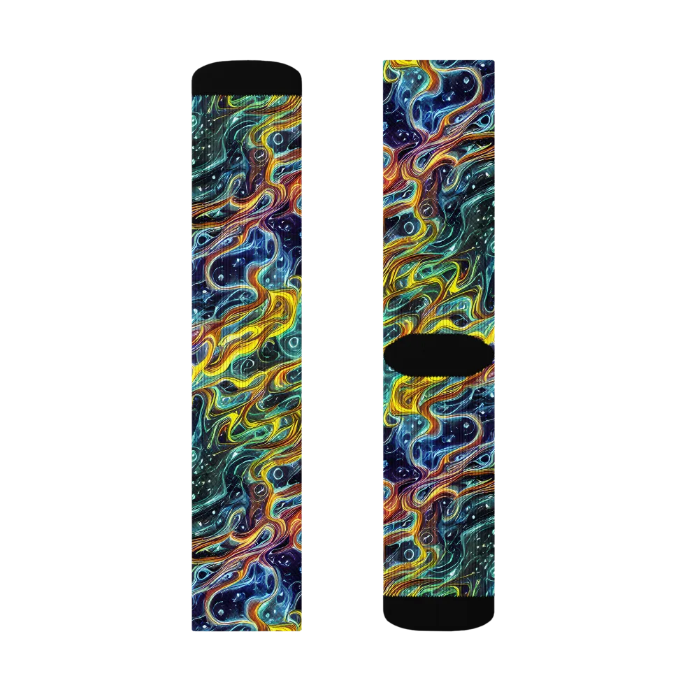 Iridescent Tempest on Socks — Right Sock