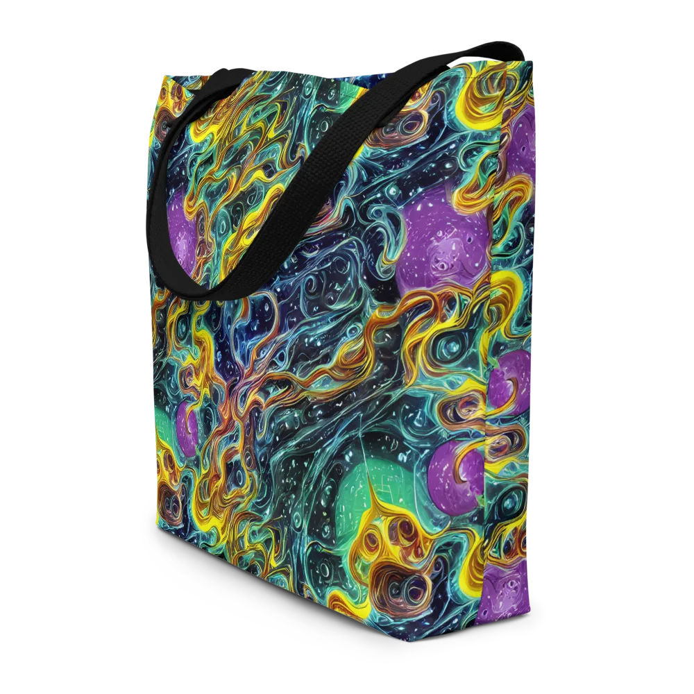 Iridescent Tempest on Large Tote Bag W/ Pocket — Front