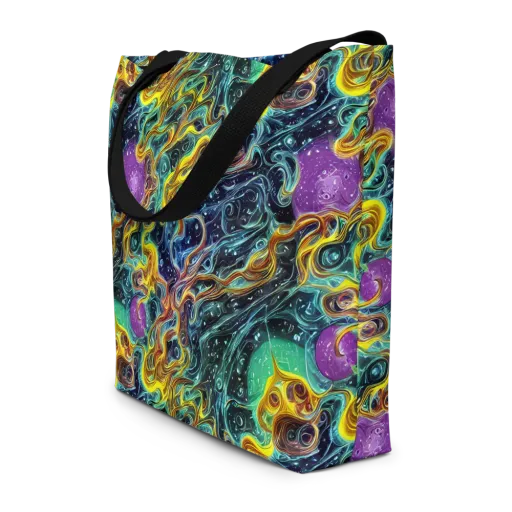 Iridescent Tempest on a Large Tote Bag W/ Pocket