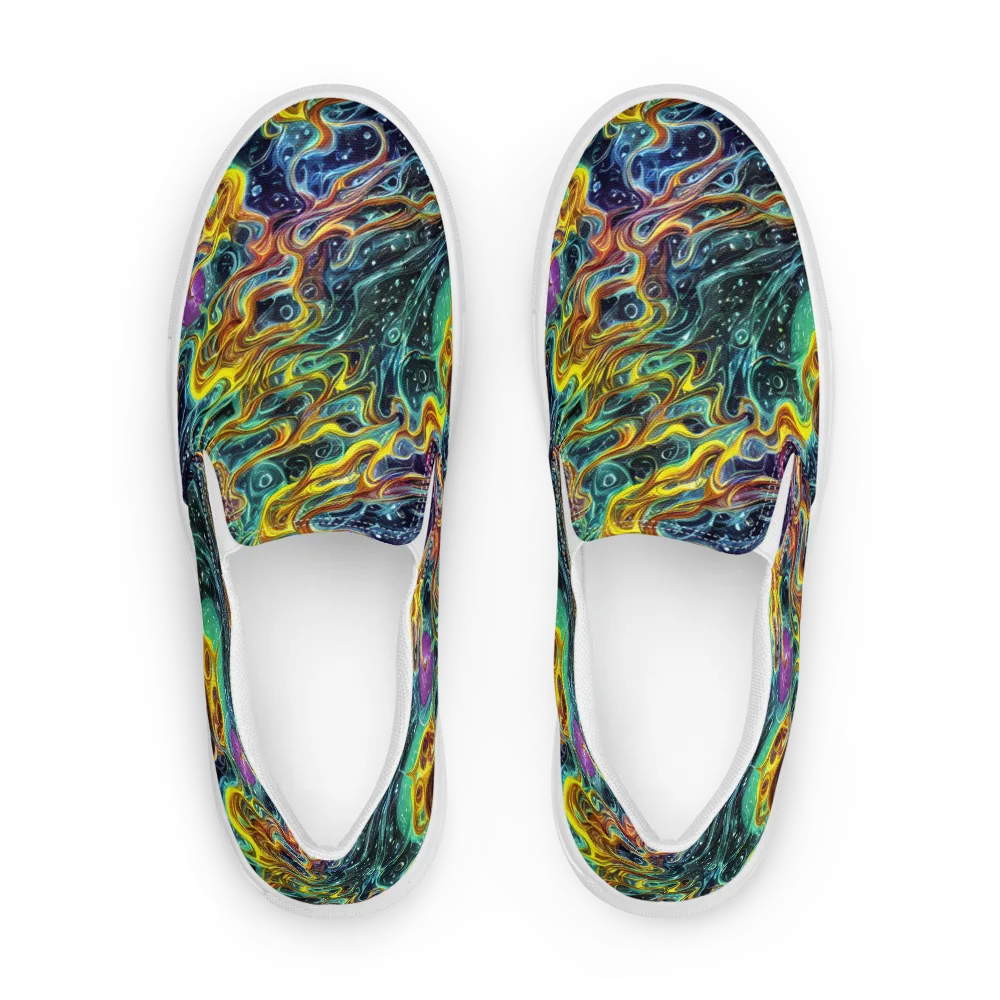 Iridescent Tempest on Women's Slip-On Canvas Shoes — Front