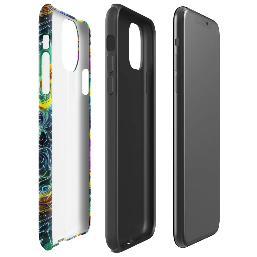 Iridescent Tempest on Tough Case for iPhone® — Right