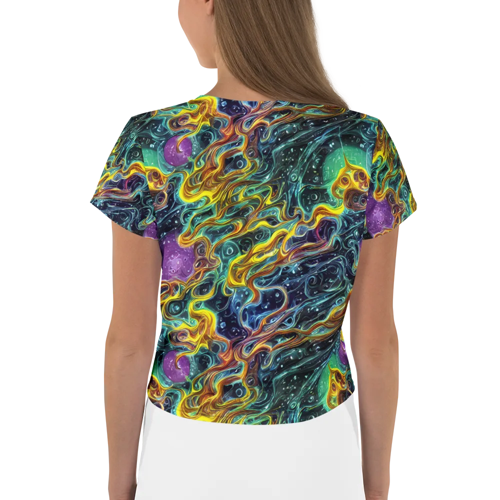 Iridescent Tempest on Crop Tee — Back