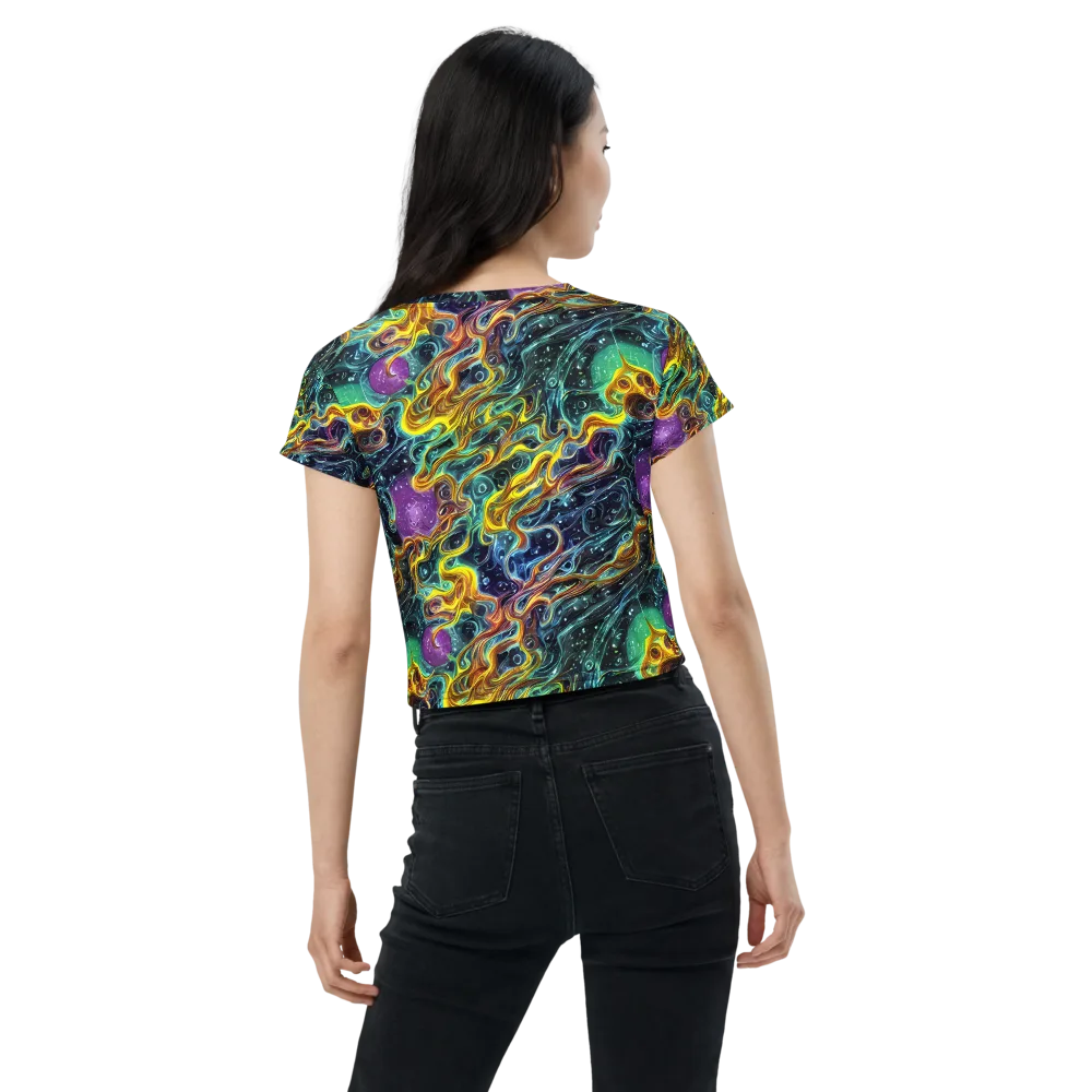 Iridescent Tempest on Crop Tee — Back