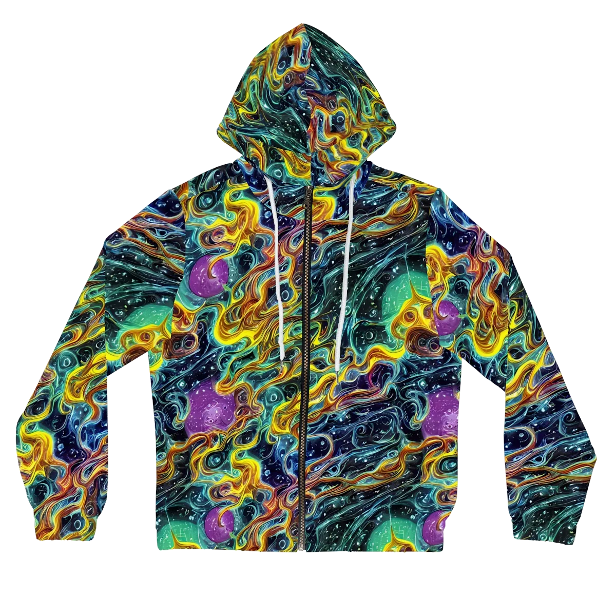 Iridescent Tempest on Women's Full-Zip Hoodie — Front