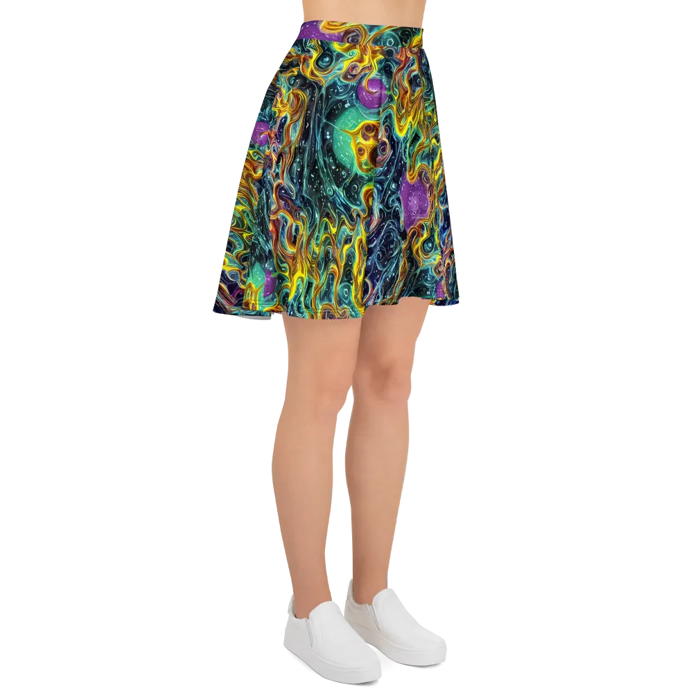 Iridescent Tempest on Skater Skirt — Right