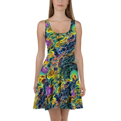 Iridescent Tempest on a Skater Dress