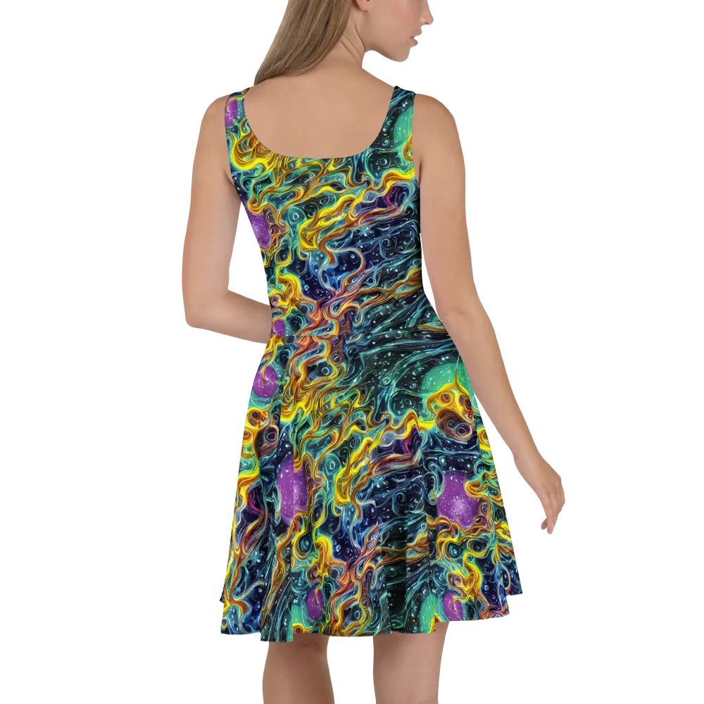 Iridescent Tempest on Skater Dress — Back