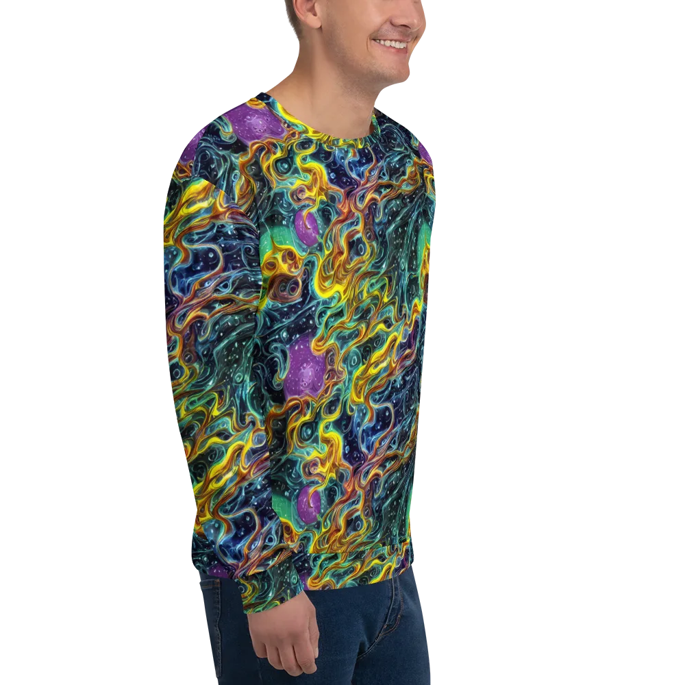 Iridescent Tempest on Sweatshirt — Right Front