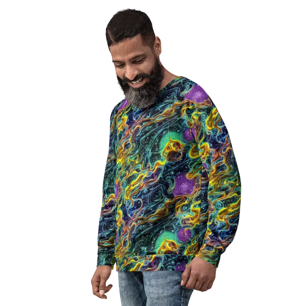 Iridescent Tempest on Sweatshirt — Left Front