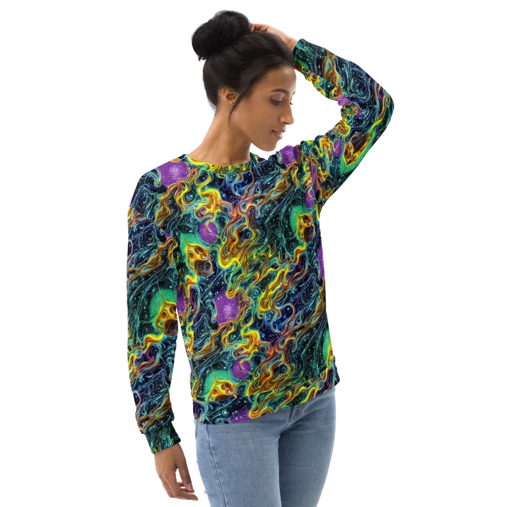 Iridescent Tempest on Sweatshirt — Right Front