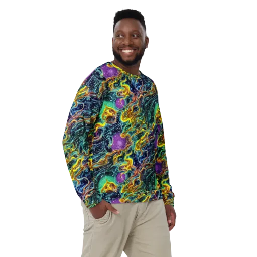 Iridescent Tempest on a Sweatshirt