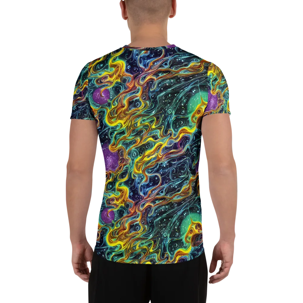 Iridescent Tempest on Men's Athletic T-Shirt — Back