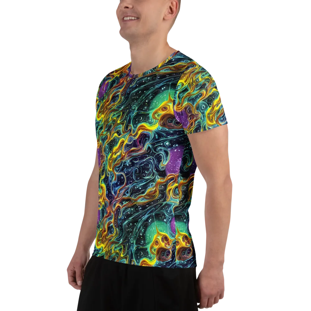 Iridescent Tempest on Men's Athletic T-Shirt — Left
