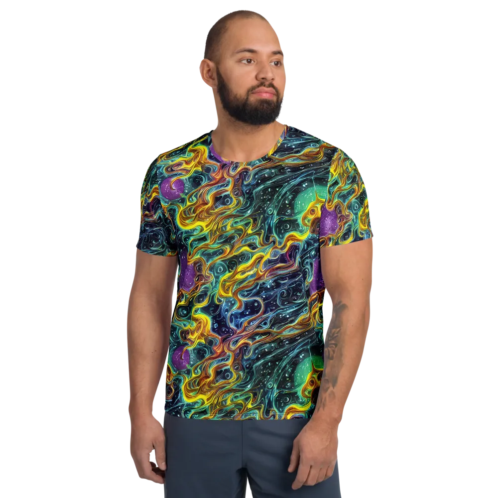 Iridescent Tempest on Men's Athletic T-Shirt — Front