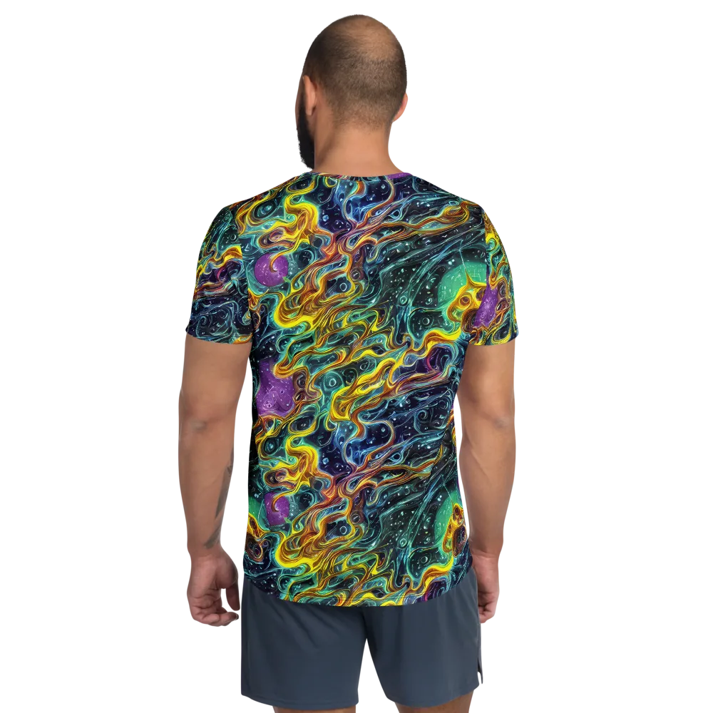 Iridescent Tempest on Men's Athletic T-Shirt — Back