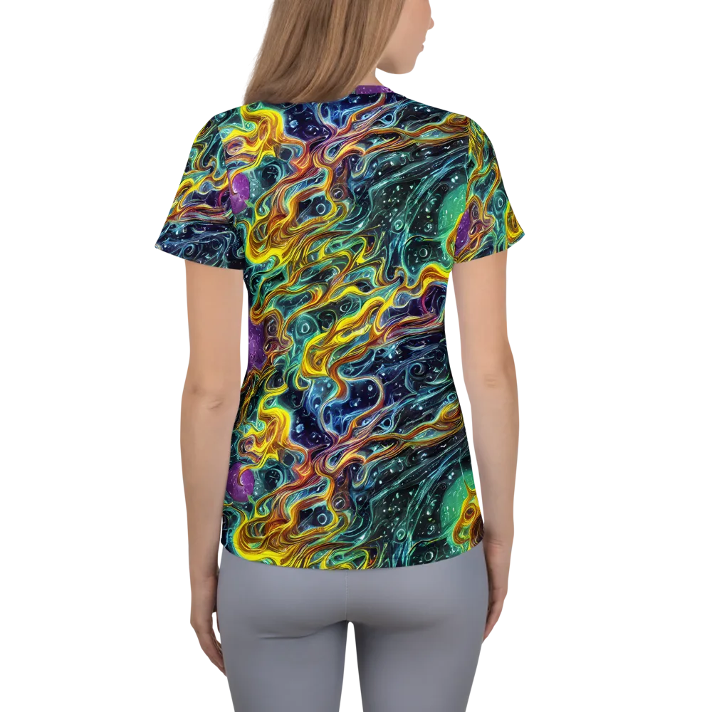 Iridescent Tempest on Women's Athletic T-Shirt — Back