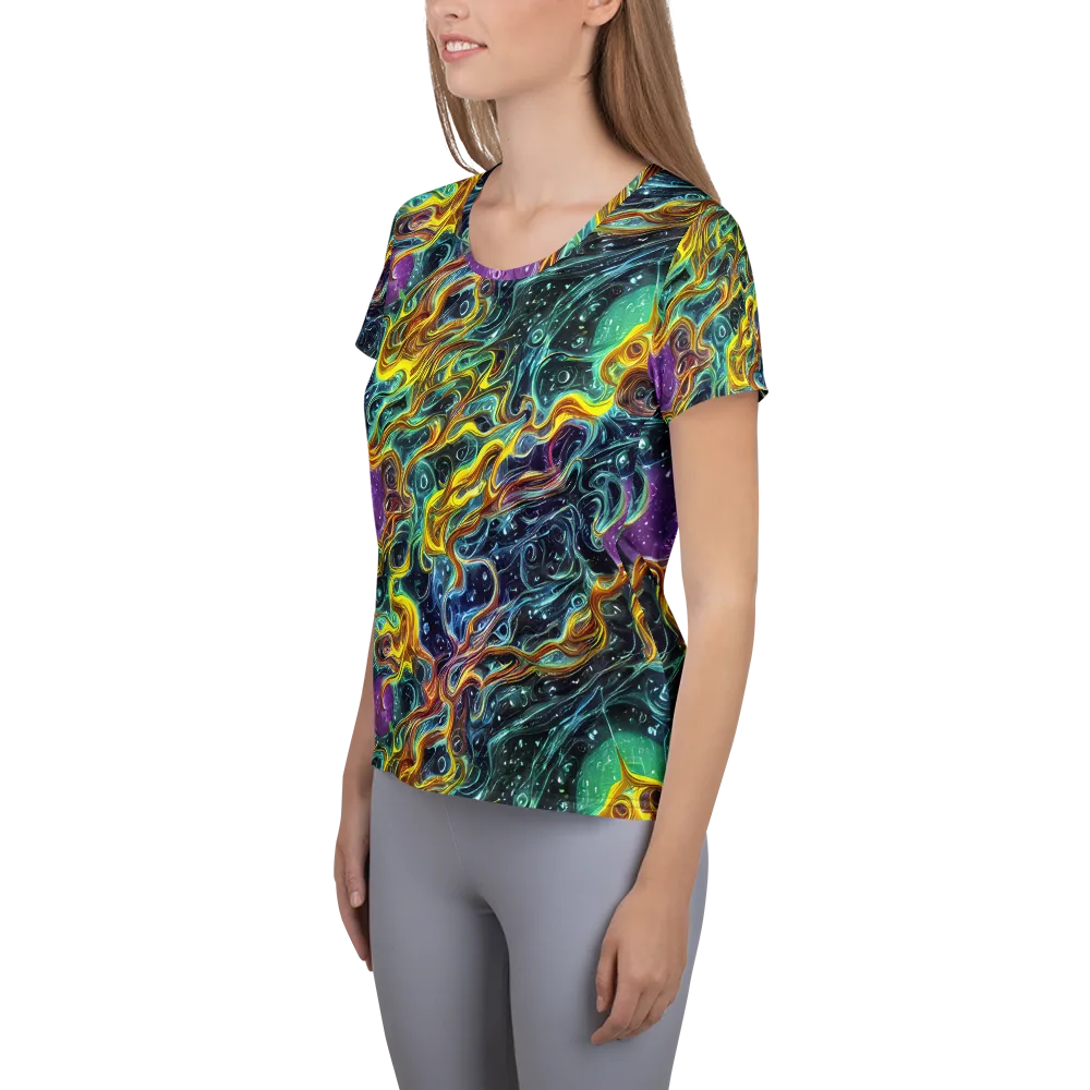 Iridescent Tempest on Women's Athletic T-Shirt — Left