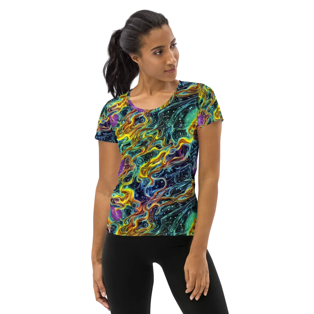 Iridescent Tempest on Women's Athletic T-Shirt — Front