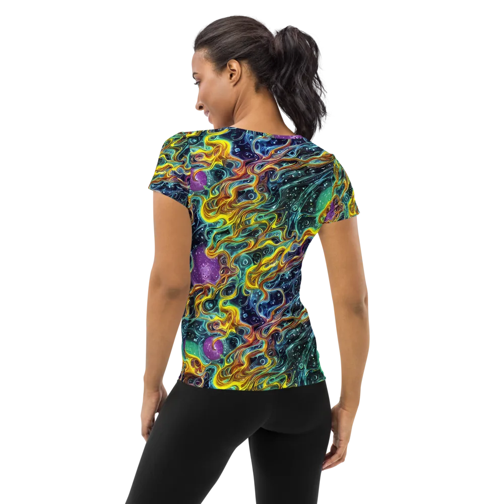 Iridescent Tempest on Women's Athletic T-Shirt — Back